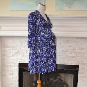 Navy Dot Maternity Dress